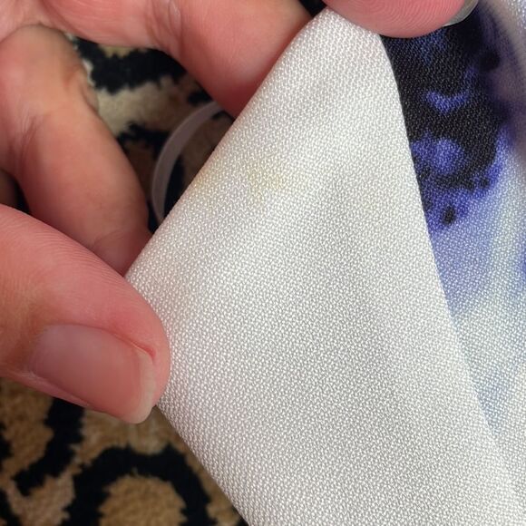 Lulu’s White, Blue and Black Abstract Patterned Dress - Picture 8 of 8